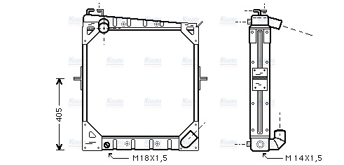 AVA Coolant Radiator ME2101