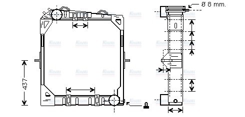 AVA Coolant Radiator ME2108