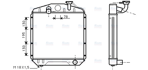 AVA Coolant Radiator ME2153