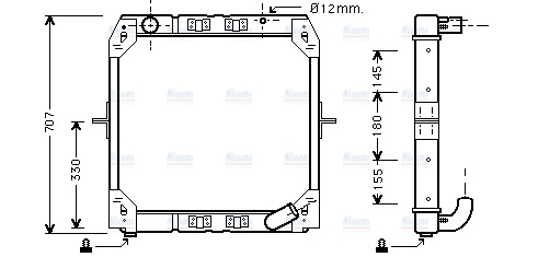 AVA Coolant Radiator ME2159