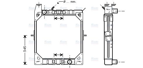 AVA Coolant Radiator ME2167