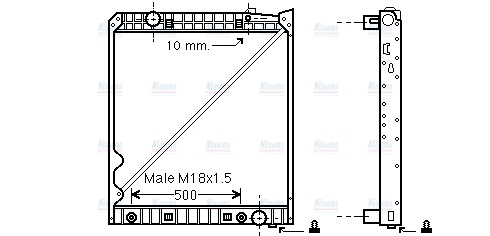 AVA Coolant Radiator ME2193