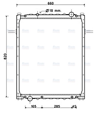 AVA Coolant Radiator ME2246