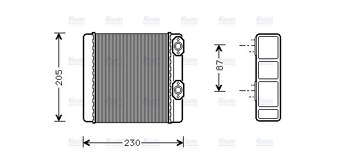 AVA Heater Core ME6132