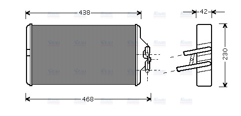 AVA Cabin Heater Core ME6187