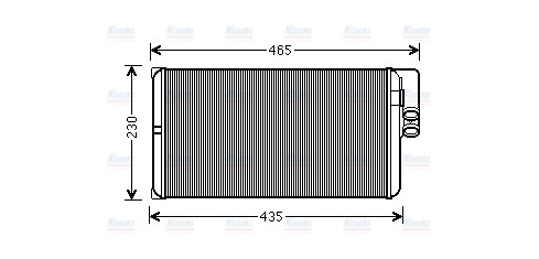 AVA Cabin Heater Core ME6231