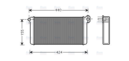 AVA Cabin Heater Core MEA6191