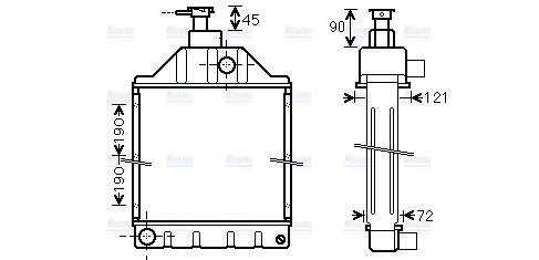 AVA Coolant Radiator MF2028