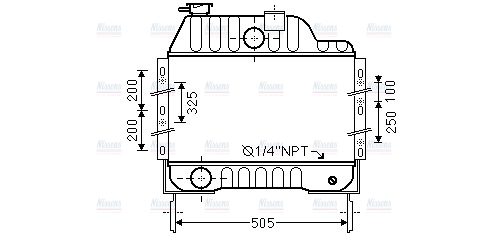 AVA Coolant Radiator MF2036