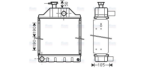 AVA Coolant Radiator MF2044