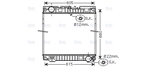 AVA Coolant Radiator MN2042