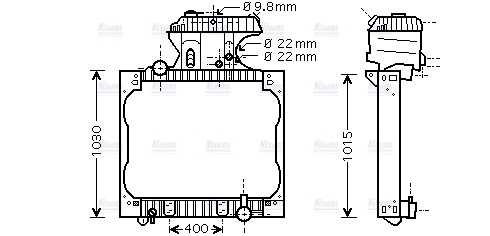 AVA Coolant Radiator MN2051