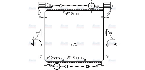 AVA Coolant Radiator MN2058
