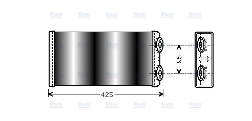 AVA Cabin Heater Core MNA6029