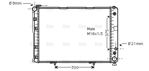 AVA Coolant Radiator MS2177