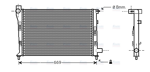 AVA Coolant Radiator MS2281