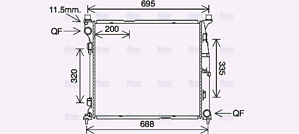 AVA Coolant Radiator MS2695