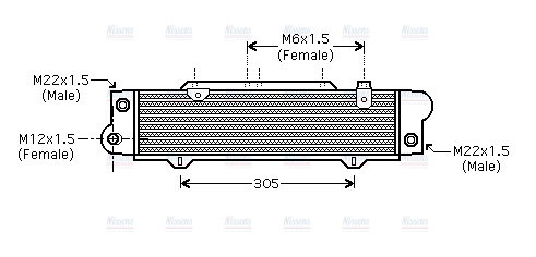 AVA Oil Cooler MS3346