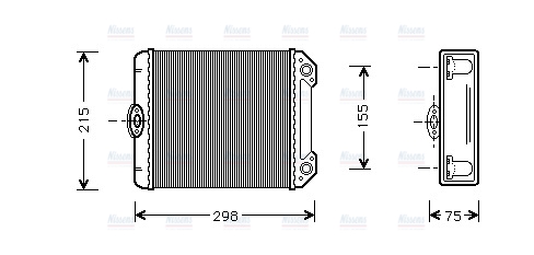 AVA Cabin Heater Core MS6172