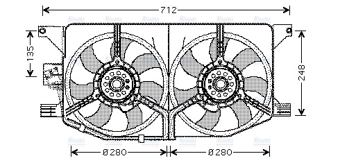 AVA Radiator Cooling Fan MS7510