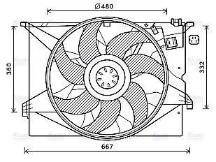 AVA Radiator Fan MS7670