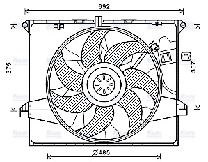 AVA Radiator Cooling Fan MS7671