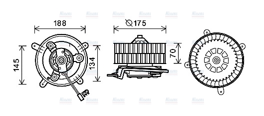 AVA Cabin Fan Blower Motor MS8621