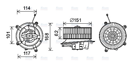 AVA Cabin Fan Blower Motor MS8624