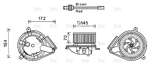 AVA Cabin Fan Blower Motor MS8627