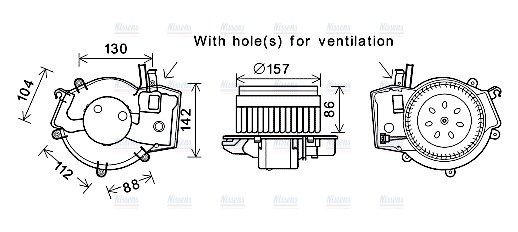 AVA Cabin Fan Blower Motor MS8657