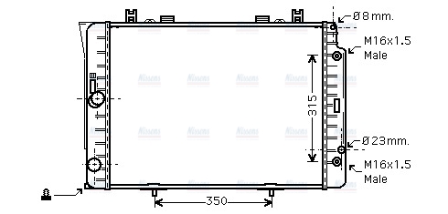 AVA Coolant Radiator MSA2151