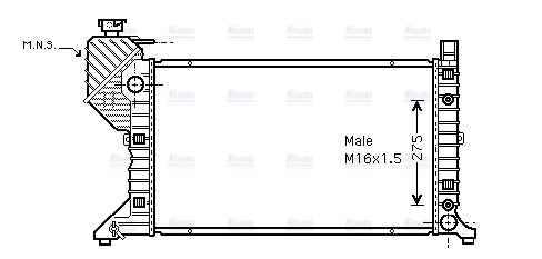AVA Coolant Radiator MSA2182