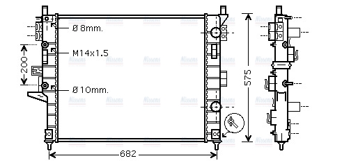 AVA Coolant Radiator MSA2331