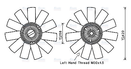 AVA Fan clutch MSF655