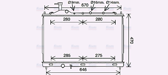 AVA Coolant Radiator MT2262