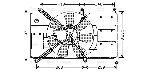 AVA Radiator Fan MT7522