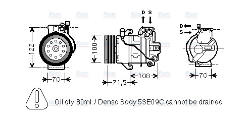 AVA Aircon Compressor MTAK249