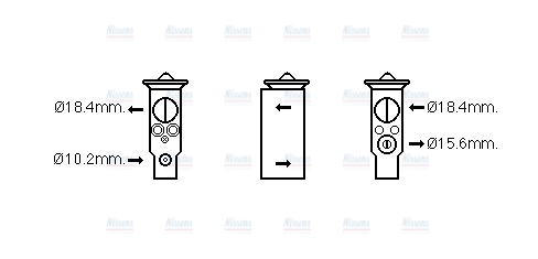 AVA Aircon Expansion valve MZ1256