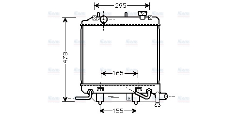 AVA Coolant Radiator MZ2166