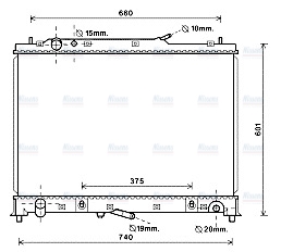 AVA Coolant Radiator MZ2245