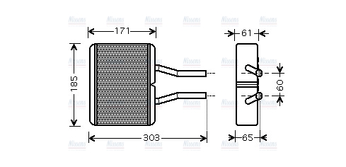 AVA Cabin Heater Core MZ6193