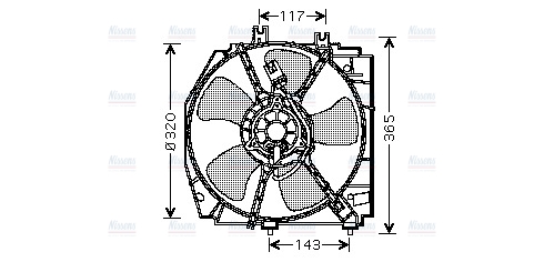 AVA Radiator Cooling Fan MZ7521