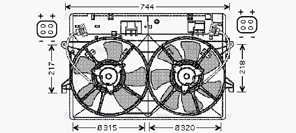AVA Radiator Cooling Fan MZ7524