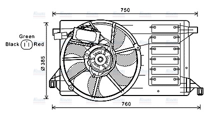 AVA Radiator Cooling Fan MZ7545