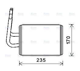 AVA Cabin Heater Core MZA6268