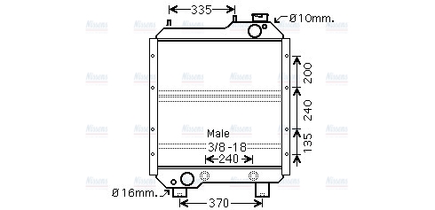 AVA Coolant Radiator NH2002