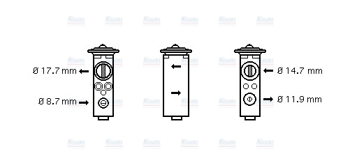 AVA Aircon Expansion Valve OL1375