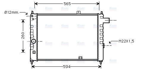 AVA Coolant Radiator OL2052