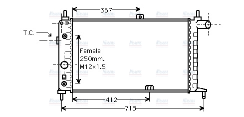 AVA Coolant Radiator OL2065