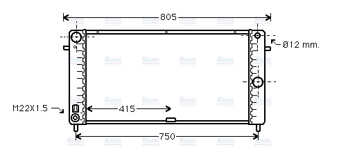 AVA Coolant Radiator OL2106